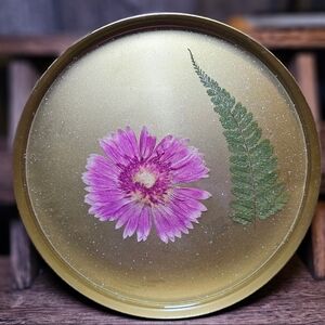 NEW Handmade Metal Resin Tray